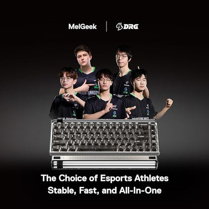 MelGeek MADE68 Pro+ Wired Keyboard, Hall Effect Magnetic Switch Gaming Keyboard, 65% Compact Rapid Trigger, Hot-Swappable, RGB Snap Tap & Adjustable Actuation, Online HIVE Custom (Phantom Gray)