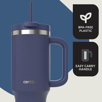 Contigo Tumbler, 40oz Stainless Steel | Vacuum Insulated | Leak-Proof | Cold for 29 Hours | Indigo, Pack of 4