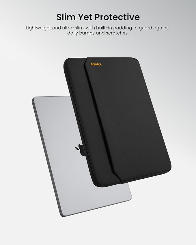 tomtoc Slim Laptop Sleeve for 14-inch MacBook Pro M5/M4/M3/M2/M1 Pro/Max 2025-2021, Water-Resistant Protective Case for 13.8 Inch Surface Laptop AI PC, Accessory Bag