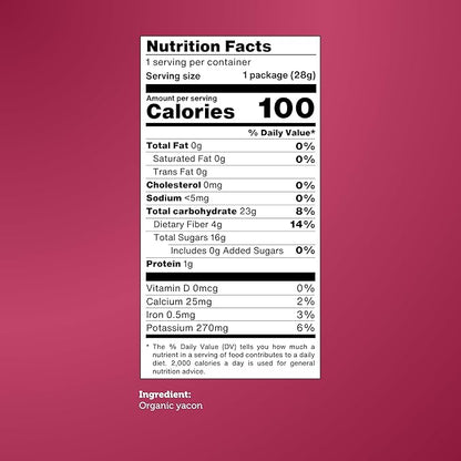 Baked Organic Yacon Chips by GOOD CHIPS! 100% Natural, Oil Free, Only One Ingredient: Yacon Root, USDA Organic, Earthy Sweet Superfood, Good Source of Fiber, 1 oz Bags, Pack of 8