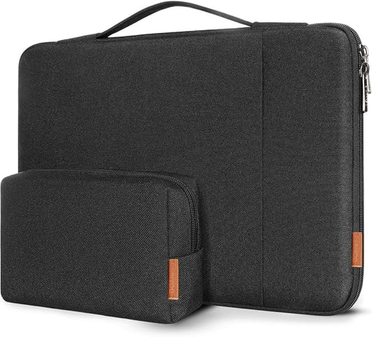 DOMISO Laptop Case Laptop Sleeve Cover for 16 inch MacBook Pro M4/M3/M2/M1 Pro/Max A3403 A3186 A2991 A2780 A2485 A2141,Compatible with 15.6 inch HP Lenovo Dell XPS 16 with Small Case, Black