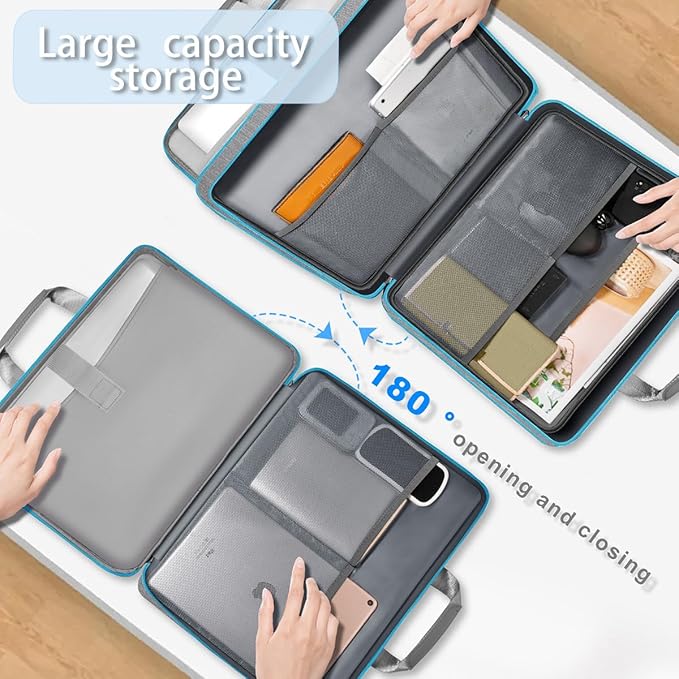 ZINZ Laptop Case 15 15.6 16 inch Sleeve, Expandable Computer Hand Bag with Multi-pockets Compatible with MacBook Pro 16 inch M4/M3/M2/M1, MacBook Air/Pro 15 inch and 15-16 inch Notebooks，G01Y01