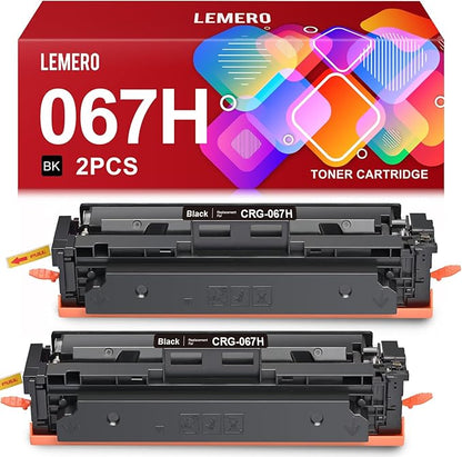 LEMERO 067H Black Toner Compatible for Canon 067H Toner Cartridges Set Work for Canon 067H 067 Black Toner for Canon MF656Cdw MF654Cdw MF653Cdw LBP632Cdw Printer (2 Black,067H Black Toner Cartridges)
