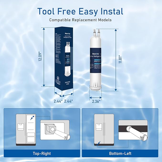 Edr3rxd1 4396841 Refrigerator Water Filter Replacement For Everydrop Filter 3,4396710,Kenmore 46-9083,46-9030,9030, 9083, kad3rxd1, Whirlpool whr3rxd1, 9030, 460-9083, 4396841, 4396710, 1 Pack