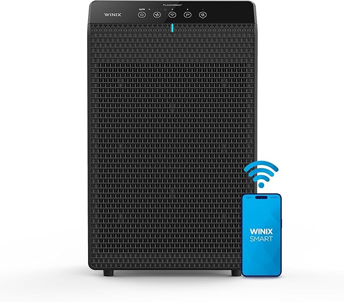WINIX 5520 Air Purifier for Home Large Room Up to 1882 Ft² in 1 Hr With Air Quality Monitor, True HEPA, High Deodorization Carbon Filter and Auto Mode, Captures Pet Allergies, Smoke, Dust.