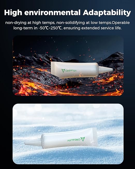 Creality 3D Printer Thermal Grease, High Thermal Conductivity, 250°C High-Temperature Resistant Paste for 3D Printer Hotend&Nozzle, Suit for All FDM 3D Printer (1 Pack)