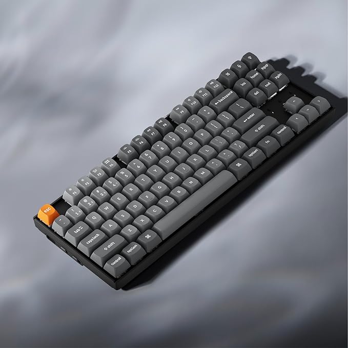 Keychron K8 Max Wireless Mechanical Gaming Keyboard, TKL Layout QMK 2.4 GHz/Bluetooth 5.1/Wired Tri-Mode Connection, RGB with Keychron Super Red Switch Compatible with Mac Windows Linux
