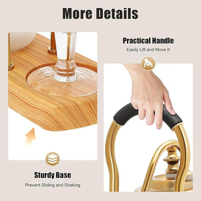Balance Syphon Coffee Maker, 400ml Siphon Brewer, Elegant Retro Coffee Pot, Retro-Style Vacuum Coffee Brewing, Vintage Coffee Maker, Classic Gold