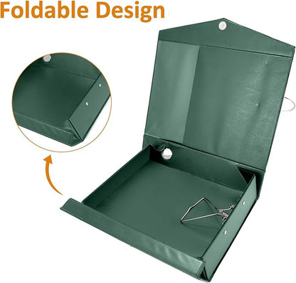 HUA JIE A4 Storage File Boxes Plastic Archives Cases with Clip, PVC File Folder Organizer Document Storage Filing Box for Office,32.5×6.5×24 cm, Green(Pack of 6)