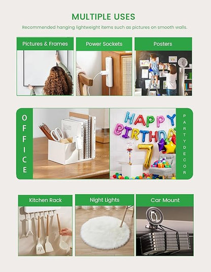 2PCS Double Sided Tape Heavy Duty, 1/2" 10' Arcylic Nano Tape, Transparent Strong Two Sided Adhesive Mounting Tape, Clear Picture Hanging Strips for Wall, Poster, Photo, Craft