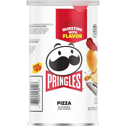 Pringles Potato Crisps Chips, Lunch Snacks, On-The-Go Snacks, Grab n' Go, Pizza (12 Cans)