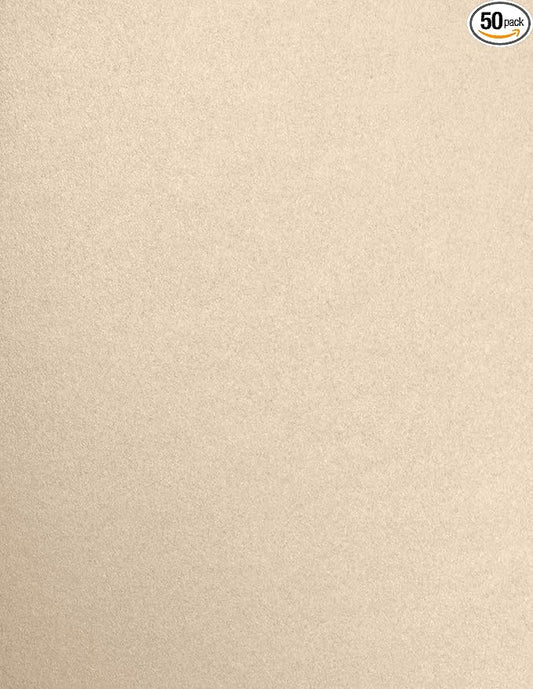LUXPaper 8.5" x 11" Paper | Letter Size | Taupe Metallic | 80lb. Text | 50 Qty