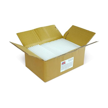 ASA 5/8" x 10" Long. Clear Hot Melt Glue Sticks. All Purpose. High Temp, Good for Toy, Ornament, Plastic, Wood, Fabric, Ceramic, Craft, Carton, and Fabric, 25 lbs (Approx. 283 Sticks)