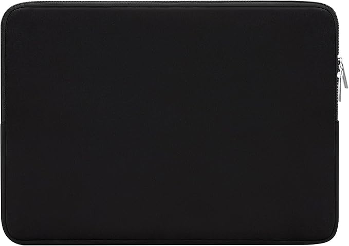 RAINYEAR Laptop Sleeve Case Compatible with 13.3 Inch Notebook Computer Tablet Chromebook 14" MacBook Pro M1 M2 M3 M4 Pro/Max Soft Cover Protective Case Zipper Carrying Bag (Black)