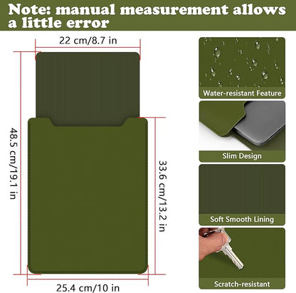 BVYA 12-13.3" Laptop Sleeve, PU Leather Laptop Case Compatible with MacBook Air 13 2018-2022 (M2 A2681 M1 A2337), Compatible with MacBook Pro 13 2016-2022 (M2 A2686 M1 A2338 A2251 A2289 A2159)