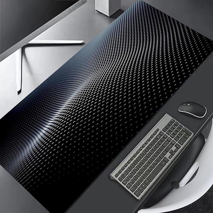 Mouse Pad Gaming Mousepad 31.5x11.8 Inch - 3mm Durable Fabric with Non-Slip Base, Waterproof Surface & Reinforced Edges for Gamers, Work Desks and Streaming Setups(Sci-Fi Lines)