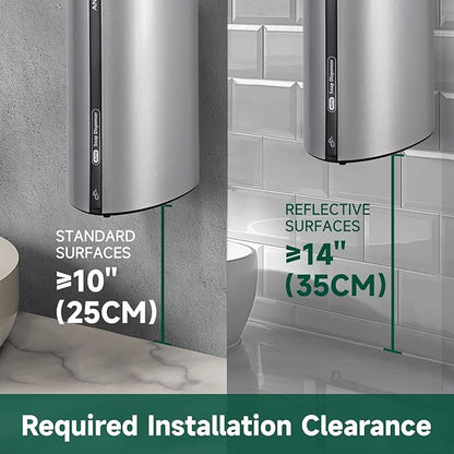 29fl.oz/850ml Commercial Automatic Liquid Soap Dispenser Wall-Mounted Large Capacity Model 1209 Silver