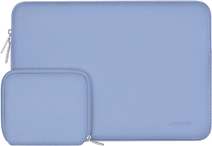 MOSISO Laptop Case 13.3 inch, 13-13.3 inch Laptop Sleeve Bag Compatible with MacBook Air/Pro 13/Pro 14 M5 M4 M3 M2 M1, HP Dell ASUS Lenovo, Neoprene Computer Sleeve Bag with Small Case, Serenity Blue