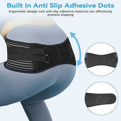 Sacroiliac Hip Belt for Women and Men, Adjustable Breathable Hip Brace, Sciatica Pain Relief Devices, Trochanter Brace for Relieving Lower Back Pain, Sacroiliac SI Joint Pelvic Pain & Sciatica