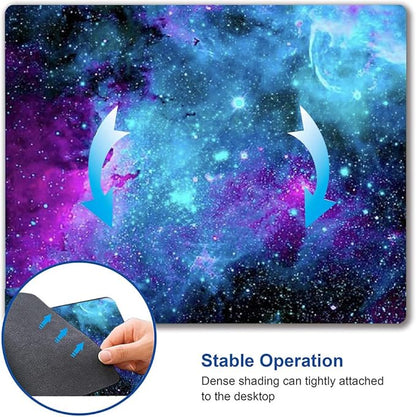 Gaming Mouse Pad,Blue Purple Galaxy Nebula Universe Space Non-Slip Rubber Base Mouse Pads For Computers Laptop Office, 9.5X7.9X0.12 Inch(240Mm X 200Mm X 3Mm)