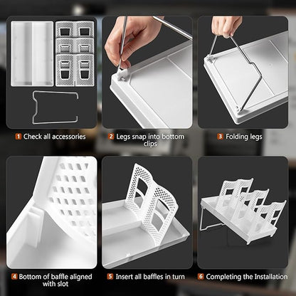 Paper Cup and Lid Holder, Disposable Coffee Cup Dispenser, 3-Slot Upright Paper Cup Dispenser for Coffee Stations, Kitchens, Bars, Restaurants, Lounges (White)