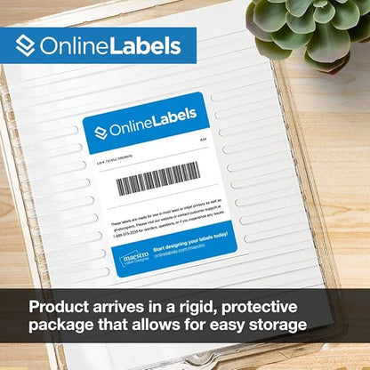 8.5 x 11 White Gloss Sticker Paper (Inkjet Printers Only) - 500 Sheets - Full Sheet Labels - OnlineLabels