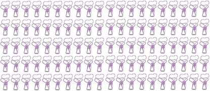 Clips in Assorted Sizes, Medium Metal Paper Clips, 100 Pcs Rose Gold - Strong Clamping Force, Hollow Heart Shape, Cute Office Document Accessories (Purple)