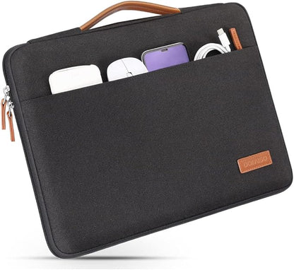 DOMISO Laptop Case Sleeve Protective Cover Compatible with MacBook Air 13 M4 M3 M2,MacBook Pro M2 M1,iPad Air/Pro,13 inch Dell,Lenovo, HP,Asus,Waterproof Computer Cases Bag with Handle,Black