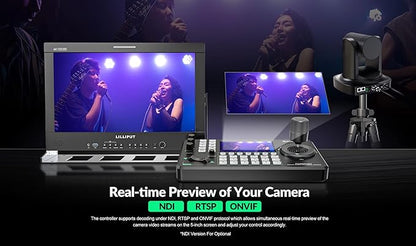 AVKANS 20X NDI PTZ Camera Kits - 2pcs 20X AI Auto Tracking NDI Camera with 1pcs IP Joystick Controller Package for Church Live Streaming Video Production（2X LV20N and 1x AV-Joy-IP）