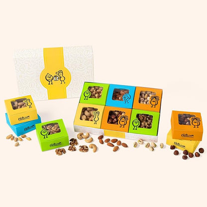 Nuts.com Nuts Assortment Tray – Mixed Nut Sampler Box for Fall, Thanksgiving and Festive Gifts – 2 lb Care Package Includes a Heart Healthy Variety of Cashews, Pecans, Pistachios & More