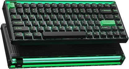 MelGeek MADE84 Pro Wired Keyboard, Hall Effect Magnetic Switch Gaming Keyboard, 75% Compact Rapid Trigger, Hot-Swappable, RGB Snap Tap & Adjustable Actuation, Online HIVE Custom (DF Green)