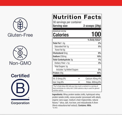 Metagenics Perfect Protein - Cross-Flow Micro-Filtered Whey Isolate & Hydrolyzed Whey - 20g Protein per Serving - Supports Muscle Recovery, Energy & Metabolism - 30 Servings