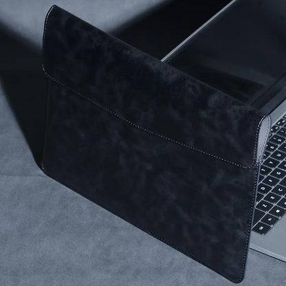 Leather Laptop Sleeve Compatible with MacBook Pro 14 Inch M4 M3 M2 M1 Pro/Max Case,Slim and Durable Waterproof Protective Cover for 13-14 Inch Notebook Computer Cover,Black