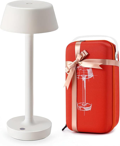 Cordless Rechargeable Table Lamp with Power Charger,Portable Touch LED Desk Lamp,5000mAh Battery Operated,2700K-5700K Tunable Dimmable for Bedroom,Outdoor Camping Bedside,White