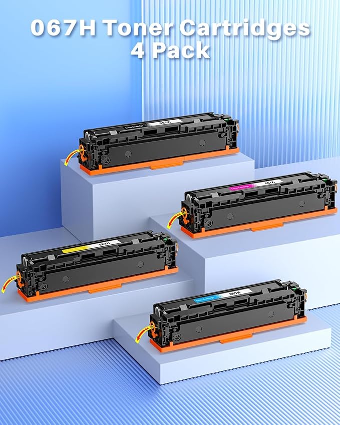 INK4U 067H Toner Cartridge Set Compatible Replacement for Canon CRG-067H 067 Toner Work with imageCLASS MF654Cdw MF656Cdw MF653Cdw LBP633Cdw LBP632Cdw Printer (4 Pack,BK/C/M/Y)