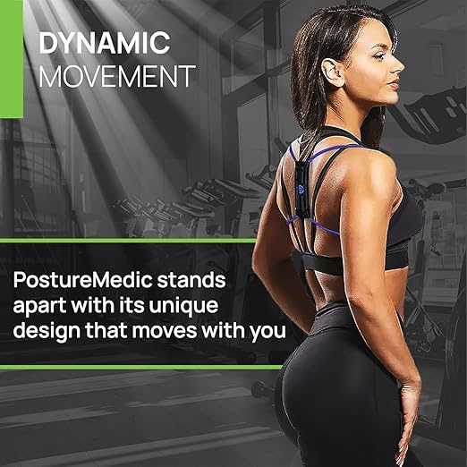 PRIMEKINETIX PostureMedic Dynamic Posture Corrector - Active Resistance Training System for Back Strengthening & Shoulder Alignment - Stretches Chest, Strengthens Upper Back - Doctor Recommended for Lasting Posture Improvement - XL