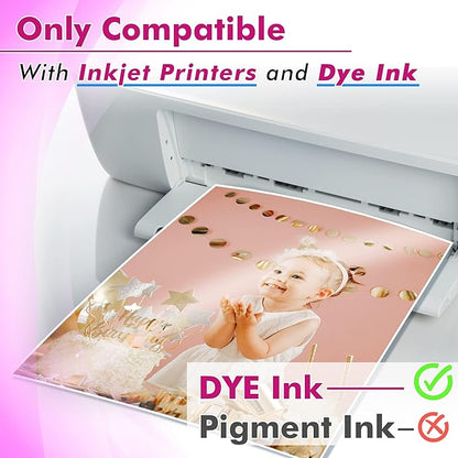 Koala Glossy Inkjet Photo Paper 8.5X11 Inches 48lb 100 Sheets Professional Glossy Photographic Paper Compatible with Inkjet Printer Use DYE INK 180GSM