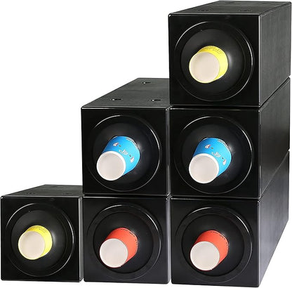 CMI Commercial Cup Holder,Beverage Dispenser,Cup Dispenser Countertop Cup Organizer,Coffee Cup Dispenser Organizer,Paper Cup Holder,Stackable Countertop Design, Black Color-Pack of 1（ Individual ）