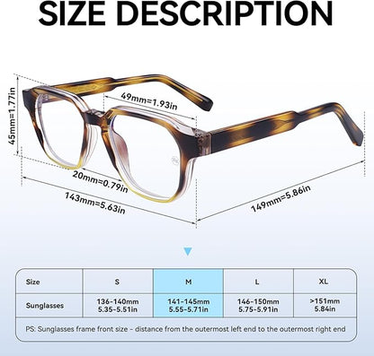 Dollger Blue Light Glasses for Women Men Computer Glasses Square Blue Light Blocking Glasses