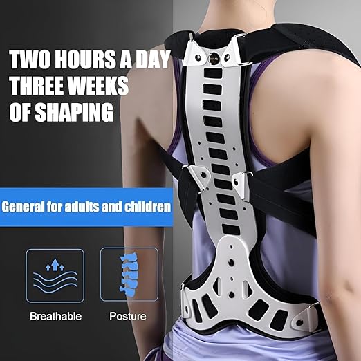 Adjustable Spine Posture Corrector for Back Support,2026 New Full Scoliosis Back Brace Posture Corrector for Kyphosis and Vertebral Compression Fracture Men and Women (Blue, Small)