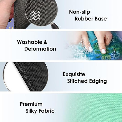 Square Mouse Pad with Stitched Edge, Premium Mousepad Washable Cloth. Computer Mouse Pad with Non-Slip Rubber Base, Mouse Pads for Computers Laptop Mouse 9.25x7.75x0.12 inch-Colorful Marble