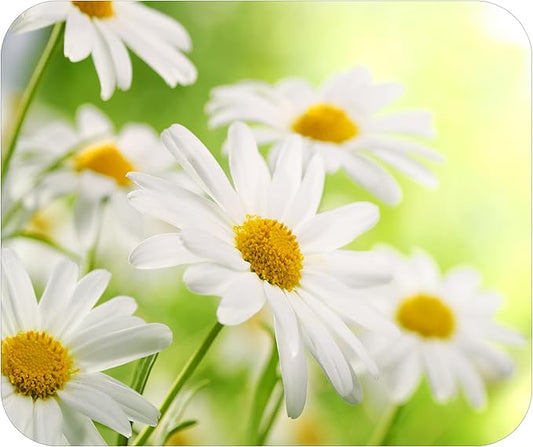 Floral Pattern Flower Mouse Pad Mat Mousepad for Desk Computer Laptop PC Gaming Home or Office Gift for Her Flowers (Daisy MP102)