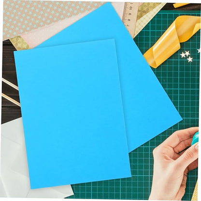 Zerodeko 100pcs Blue Colored Copy Paper Printer Paper for Origami Crafts DIY Art Projects Vibrant Color Reproduction Ink Absorbent Duplex Printing Suitable for Advertising and Design Drafts