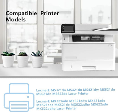High Yield 56F1000 Black Toner Cartridge Compatible with Lexmark 56F1000 56F000G Toner Cartridge for MS321 MS421 MS521 MS621 MX521 MX522 MX622 MS622 MX321 MX421 Laser Printer(6,000 Pages)