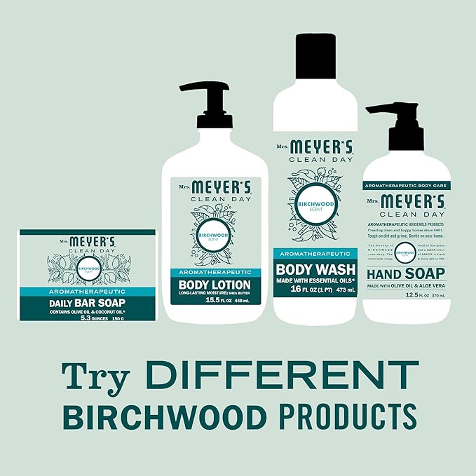 MRS. MEYER'S CLEAN DAY Hand Soap, Made with Essential Oils, Birchwood, 12.5 fl. oz