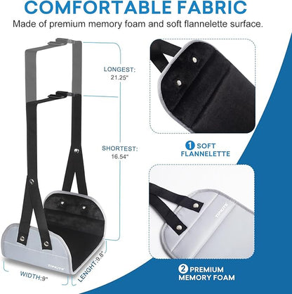 2 Pack Airplane Footrest with Comfortable No Clashing Base, Portable Foot Rest Made with Premium Memory Foam, Airplane Travel Accessories to Reduce Swelling and Soreness, Gifts for Travelers