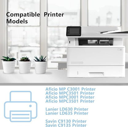 MP C3501 MP C3001 MPC3501 MPC3001 High Capacity Toner Cartridge for MP C3001 MPC3001 MP C3501 MPC3501 LD630 LD635 C9130 C9135 Printers (4 Packs)