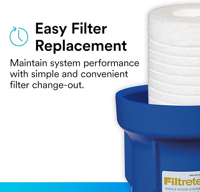 Filtrete 3WH-STDSW-F02 Water Cartridge, Replacement Filter, White, 2 Count | (Pack of 2)