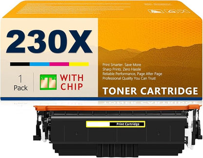 XCCOER 230X Toner Cartridge (with Chip) W2300X W2301X W2302X W2303X Replacement for HP 230X Toner Cartridge for Color Laser Pro 4203dw 4203dn 4303dw 4303fdw Multifunction Printers, 1-Pack
