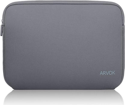Arvok 17-17.3 Inch Laptop Sleeve Multi-Color & Size Choices Case/Water-Resistant Neoprene Notebook Computer Pocket Tablet Briefcase Carrying Bag/Pouch Skin Cover for HP/Dell/Lenovo/Asus/Acer, Grey